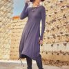 Bohemian Long Sleeve Dress: Vintage Style With Side